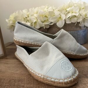 Tory Burch Light Blue Espadrilles with Slip-On Design and Jute Sole